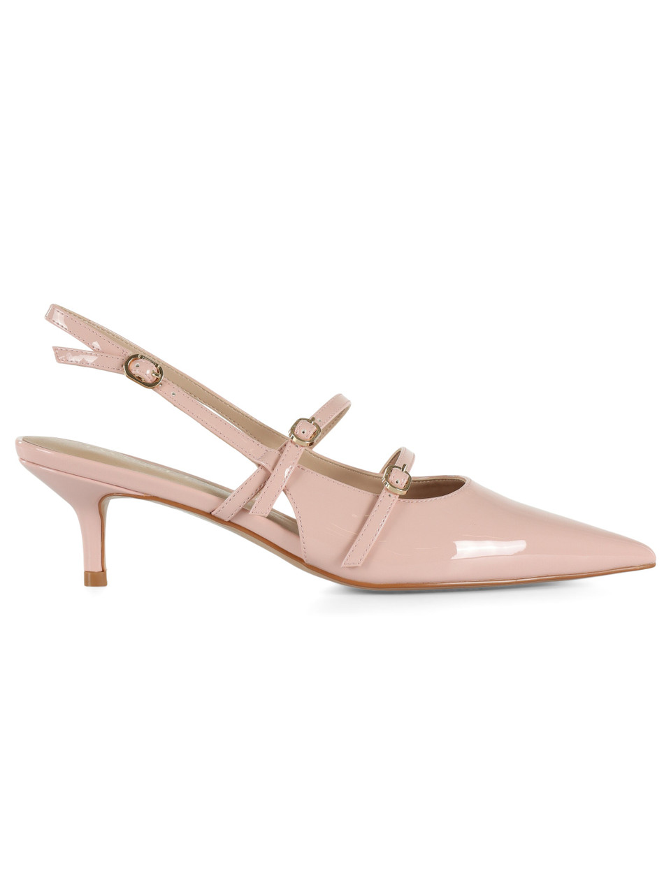 ROSA | Slingback effetto vernice con cinturini
