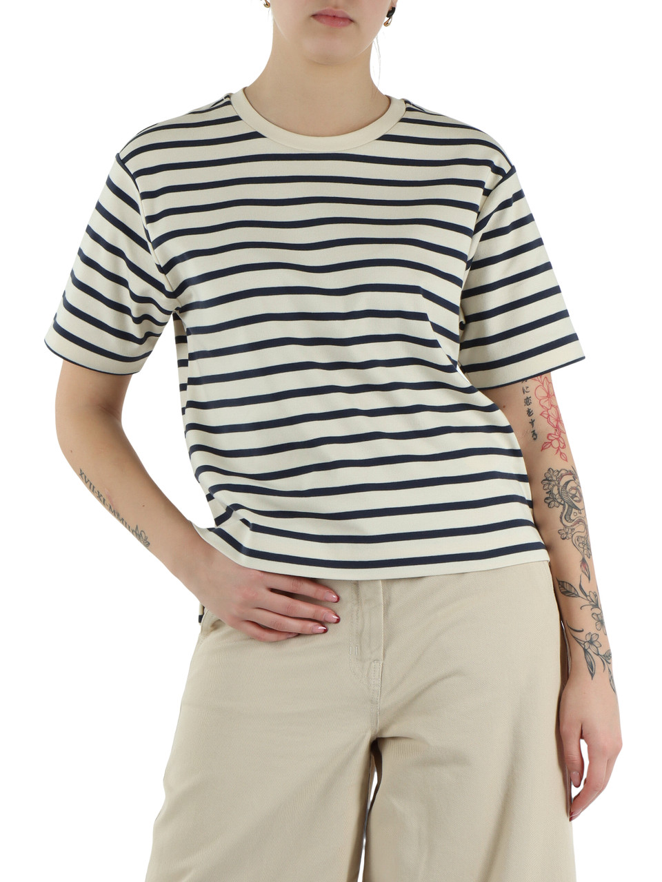 GESTREIFT | Baumwoll-T-Shirt MULTID