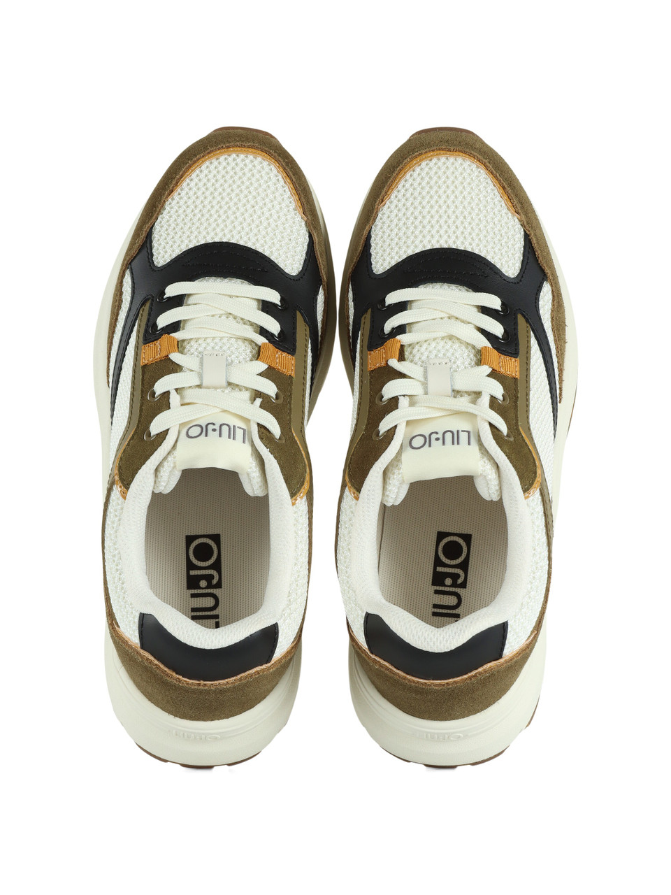Militärgrün | Sneakers aus Leder und Stoff XPLORE 01