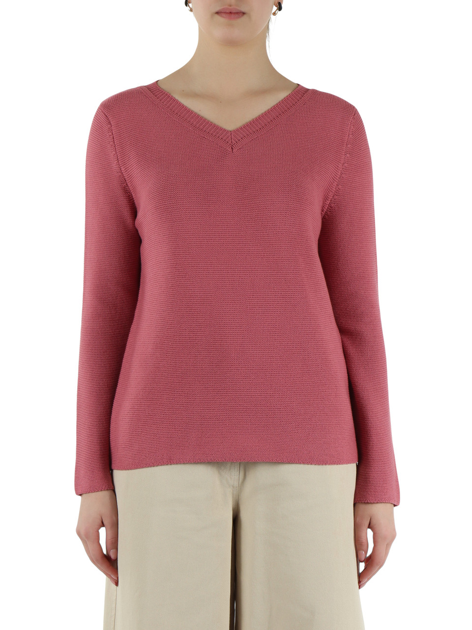 ROSA | Maglia collo a V in cotone AGO