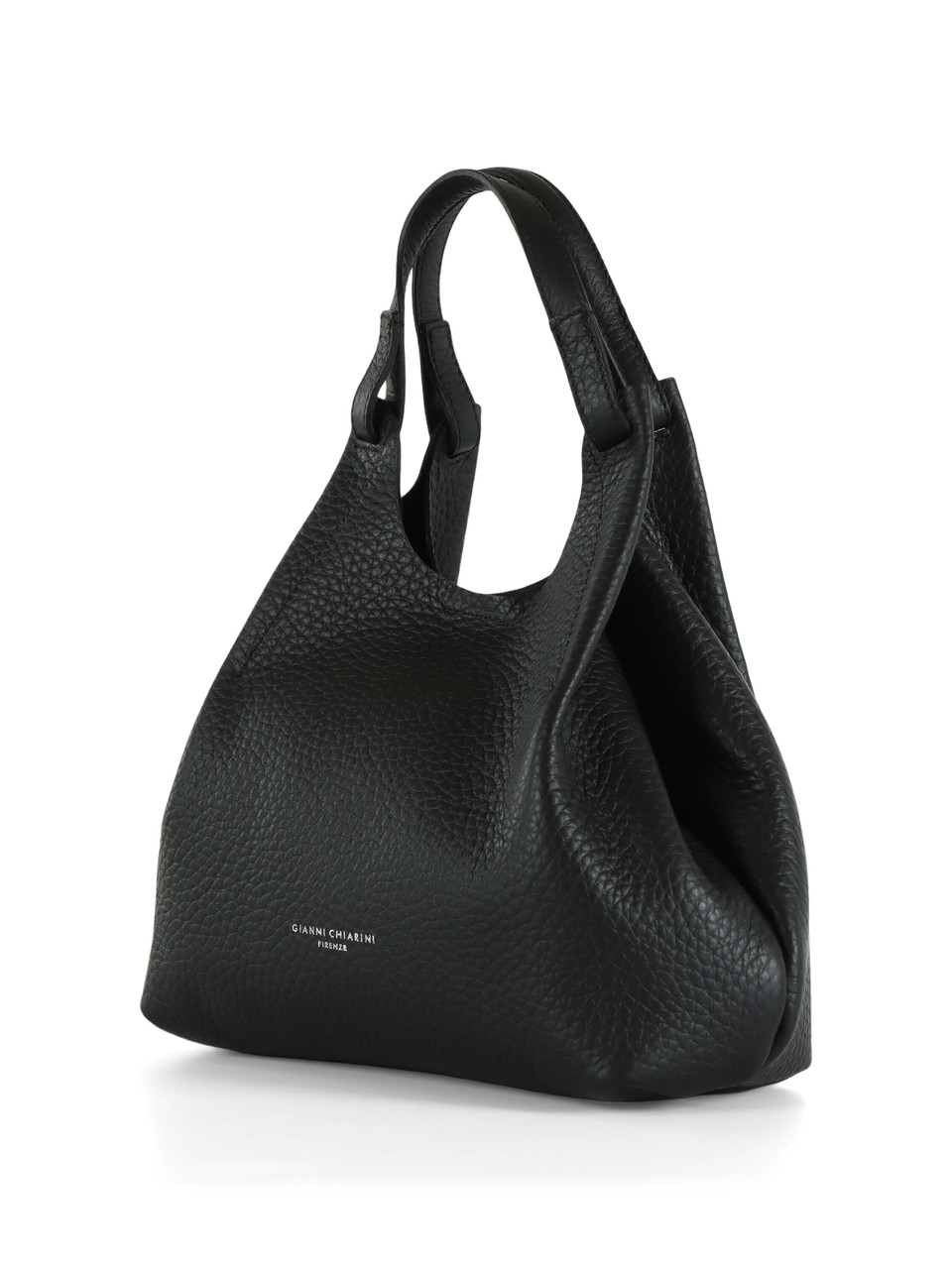 NERO | Borsa a mano in pelle martellata DUA Small
