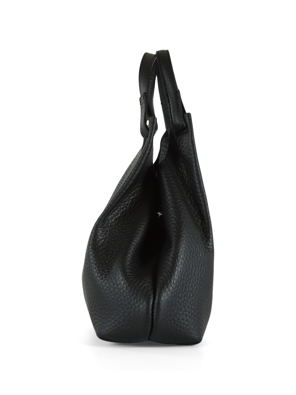 SCHWARZ | DUA Small Handtasche aus genarbtem Leder
