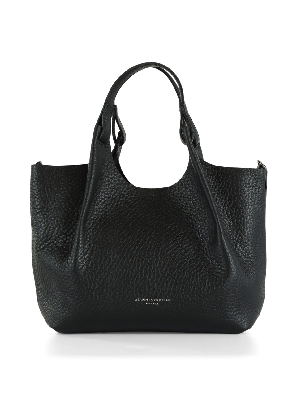 SCHWARZ | DUA Small Handtasche aus genarbtem Leder