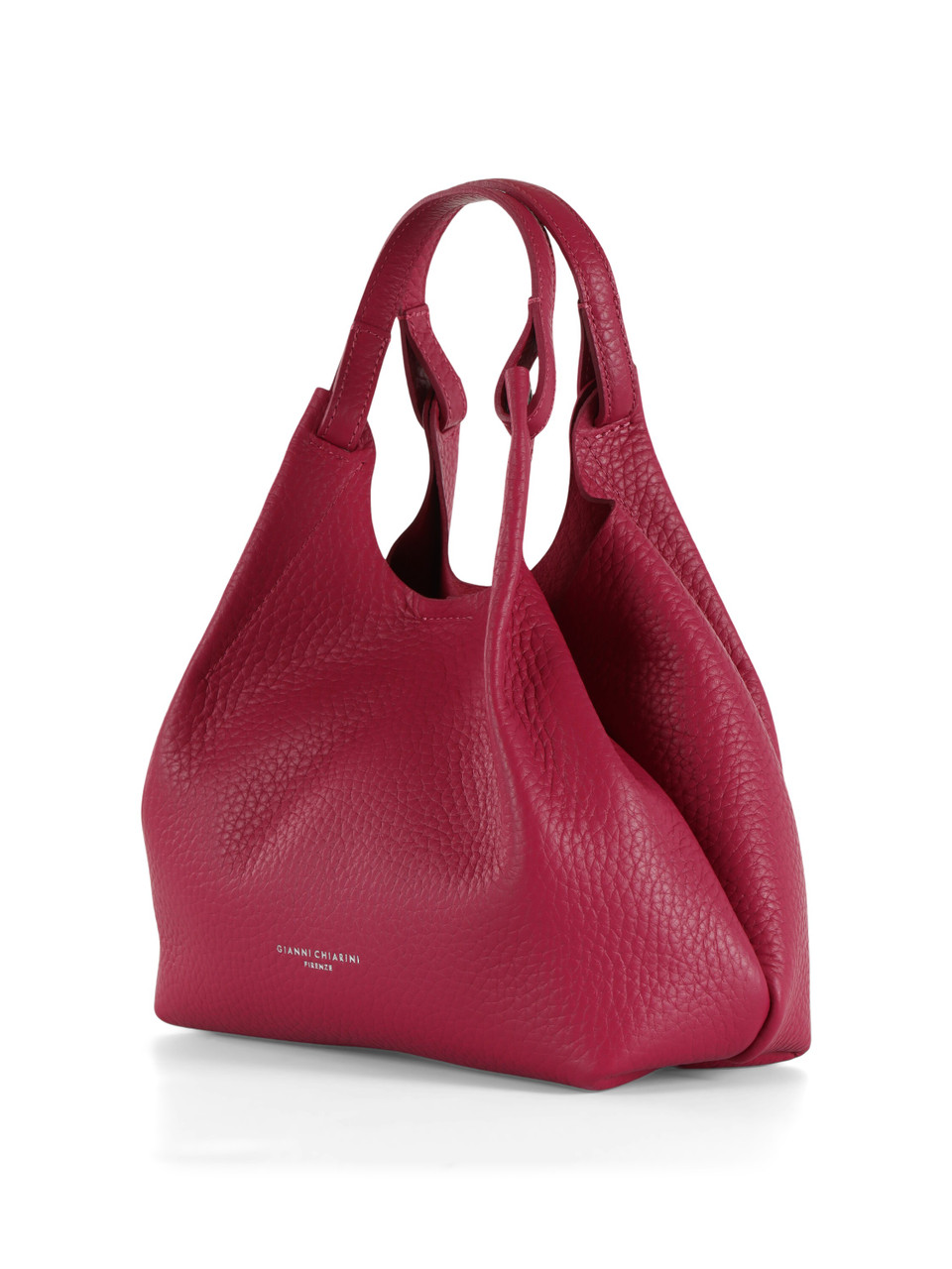CICLAMINO | Borsa a mano in pelle martellata DUA Small