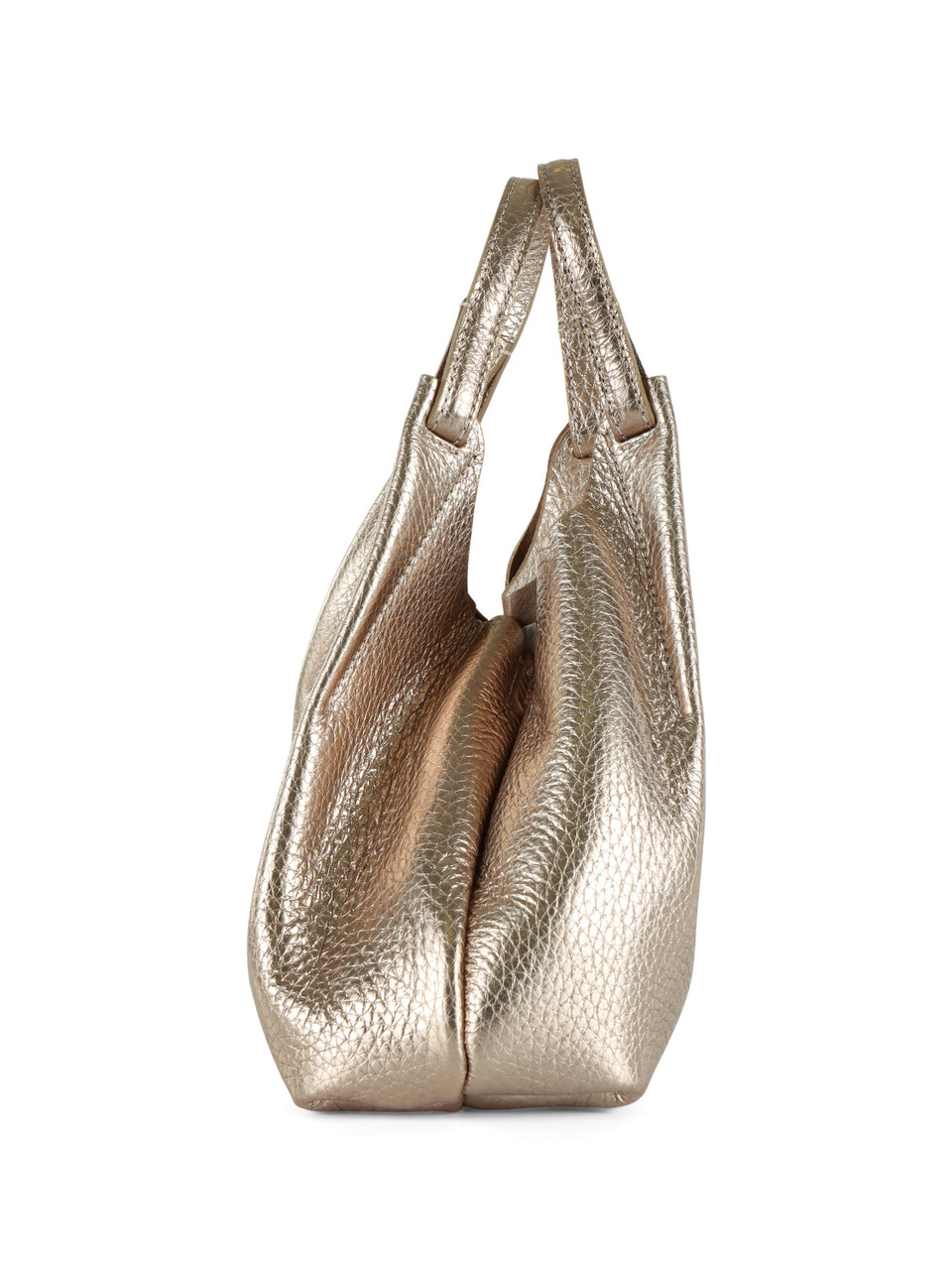 ORO | Borsa a mano in pelle martellata DUA Small