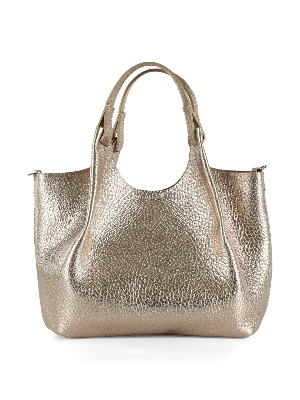 GOLD | DUA Small Handtasche aus genarbtem Leder