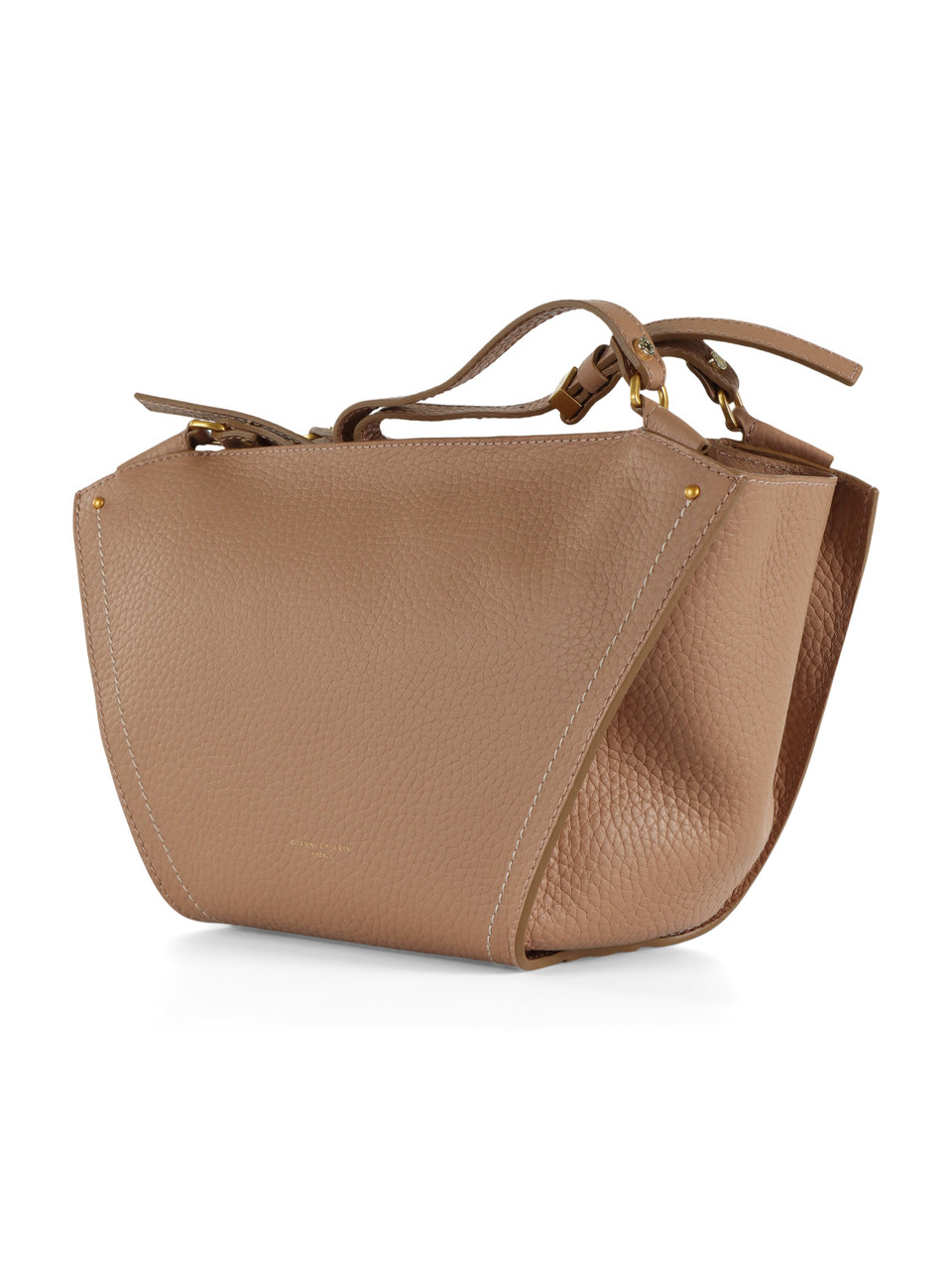 Tonfarbe | Schultertasche aus genarbtem Leder BLOOM