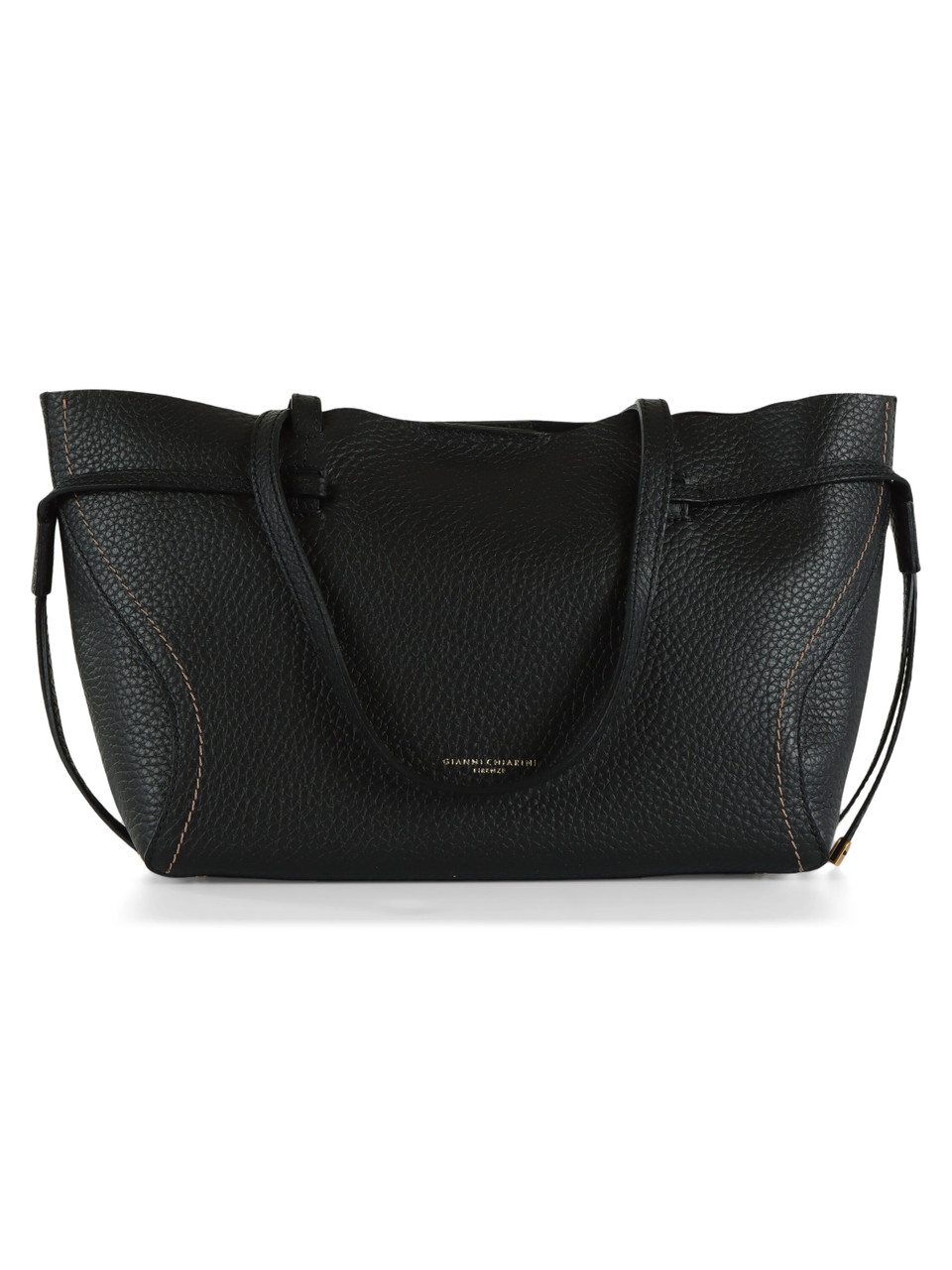 NERO | Borsa shopping in pelle martellata VIOLETTE