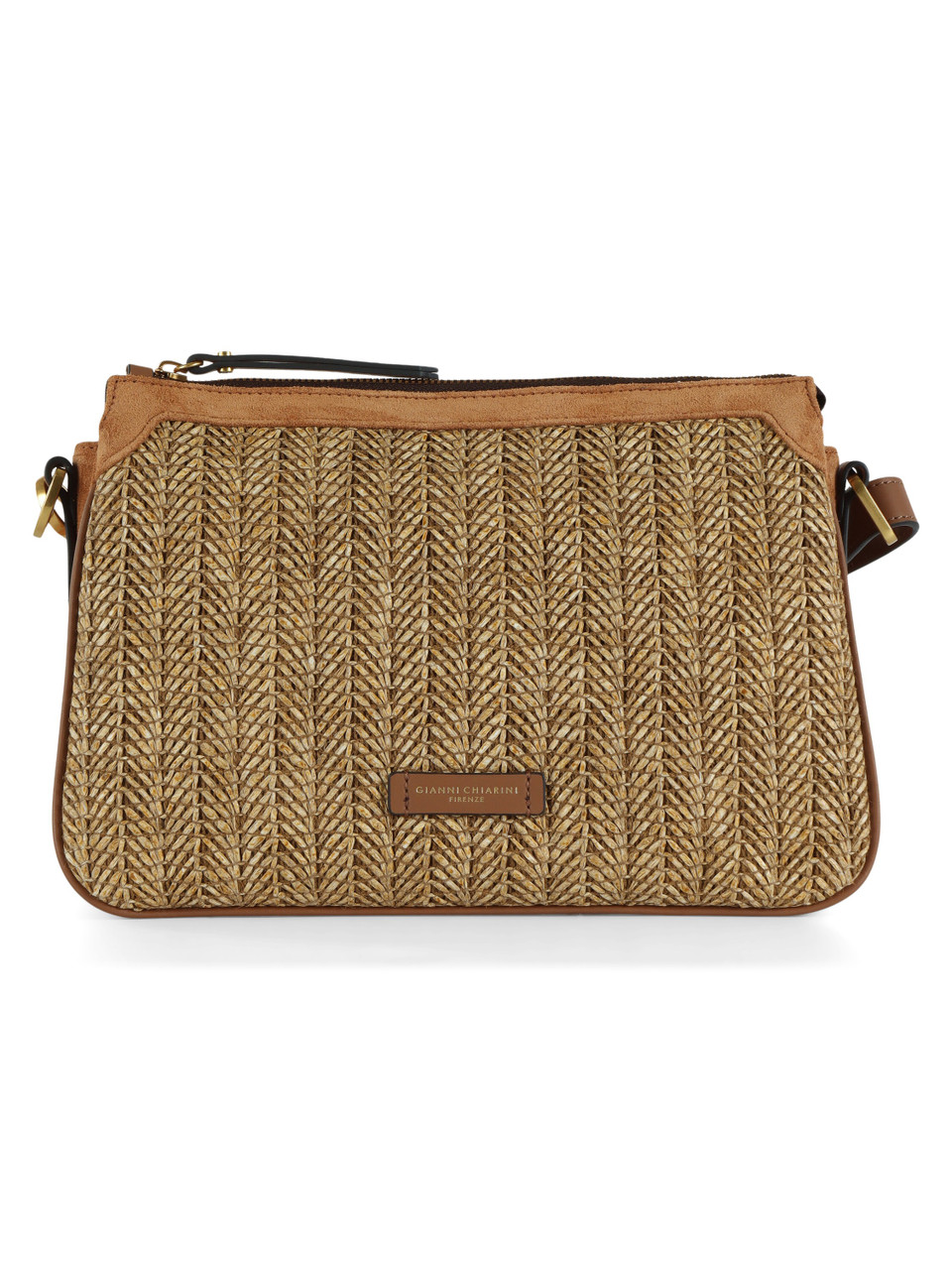 CUOIO | Borsa a spalla in in paglia e suede BROOKE