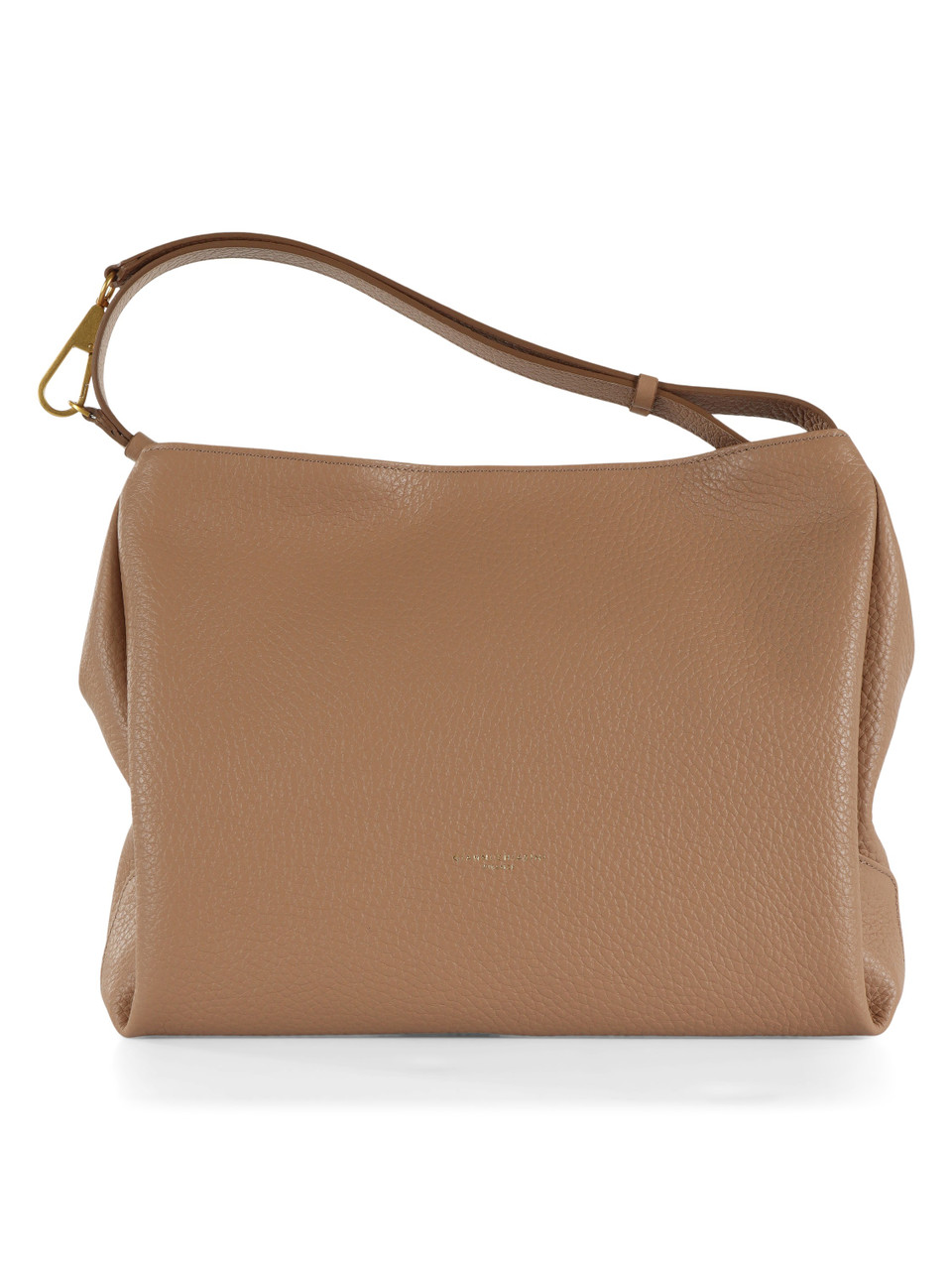 Tonfarbe | Schultertasche aus genarbtem Leder CECILE Large
