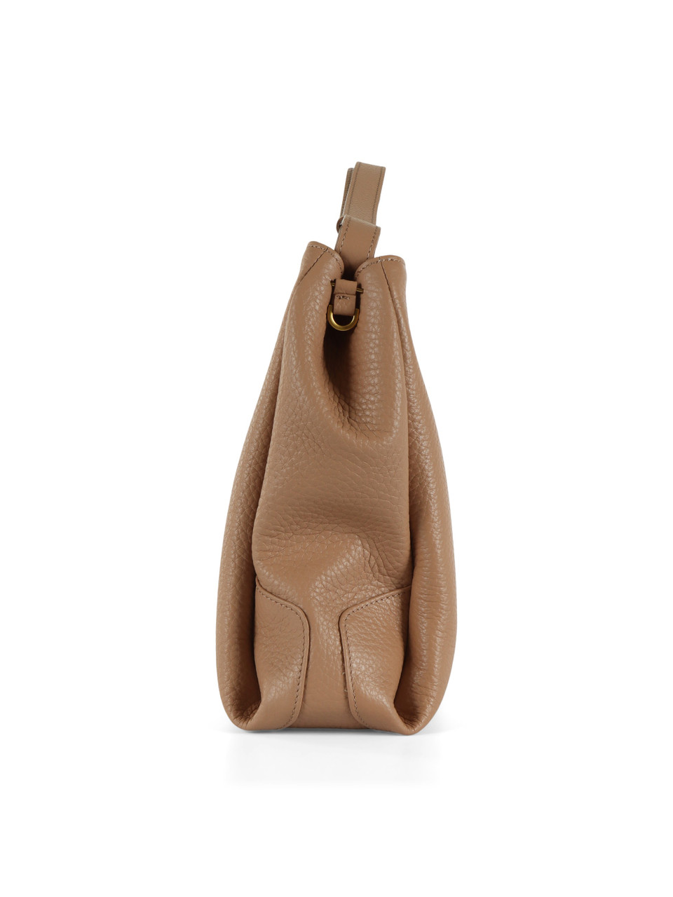 Tonfarbe | Schultertasche aus genarbtem Leder CECILE Large