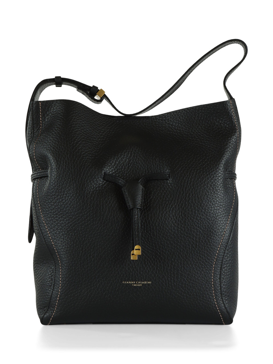 SCHWARZ | SIENNA Große Tasche aus genarbtem Leder