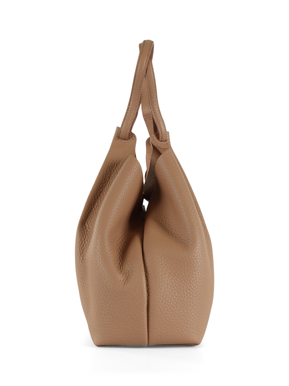 ARGILLA | Borsa a spalla in pelle martellata DUA Large