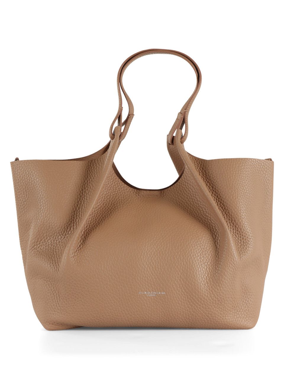 ARGILLA | Borsa a spalla in pelle martellata DUA Large