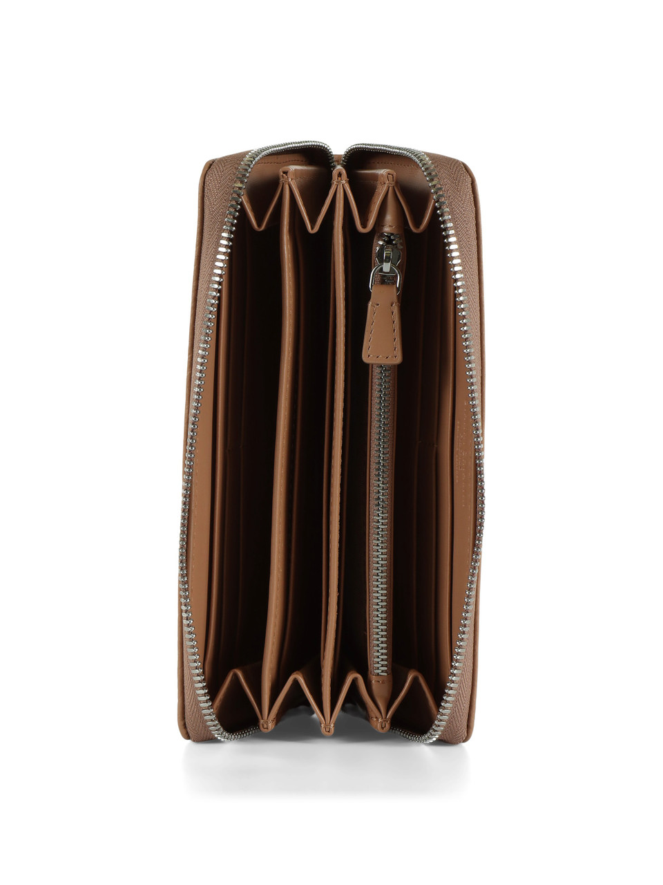 MARRONE CHIARO | Portafoglio in pelle martellata con scritta logo