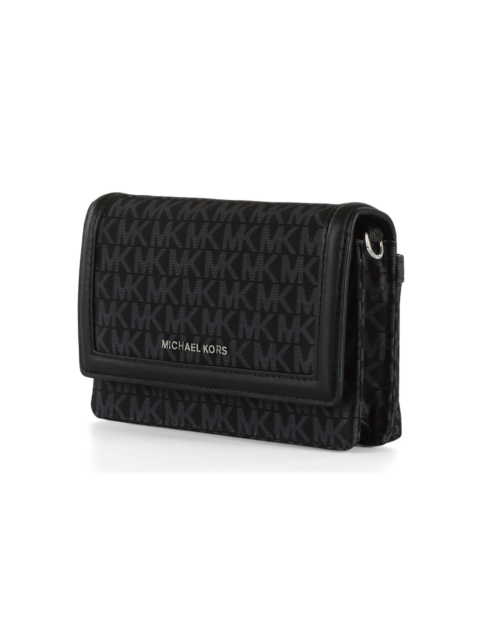 NERO | Borsa a tracolla in tessuto stampa logo JET SET Small