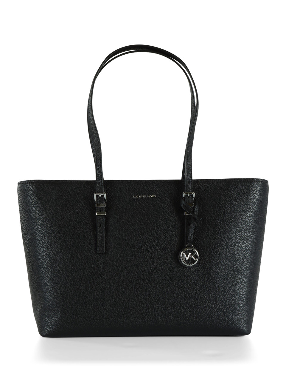 SCHWARZ | QUINN Large Tote Bag aus genarbtem Leder