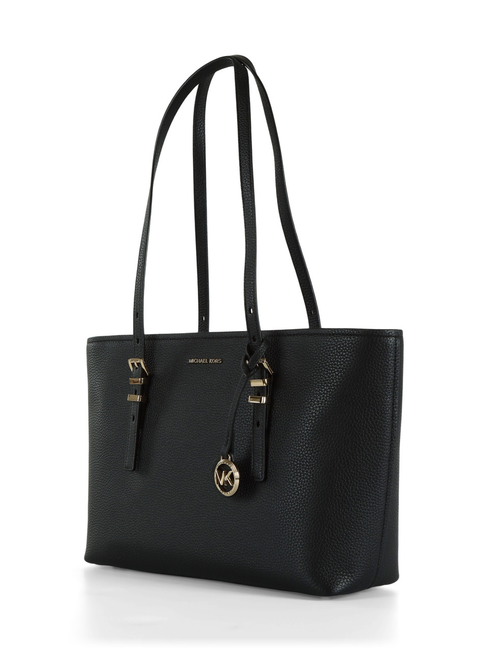 SCHWARZ | QUINN Tote Bag aus genarbtem Leder Medium
