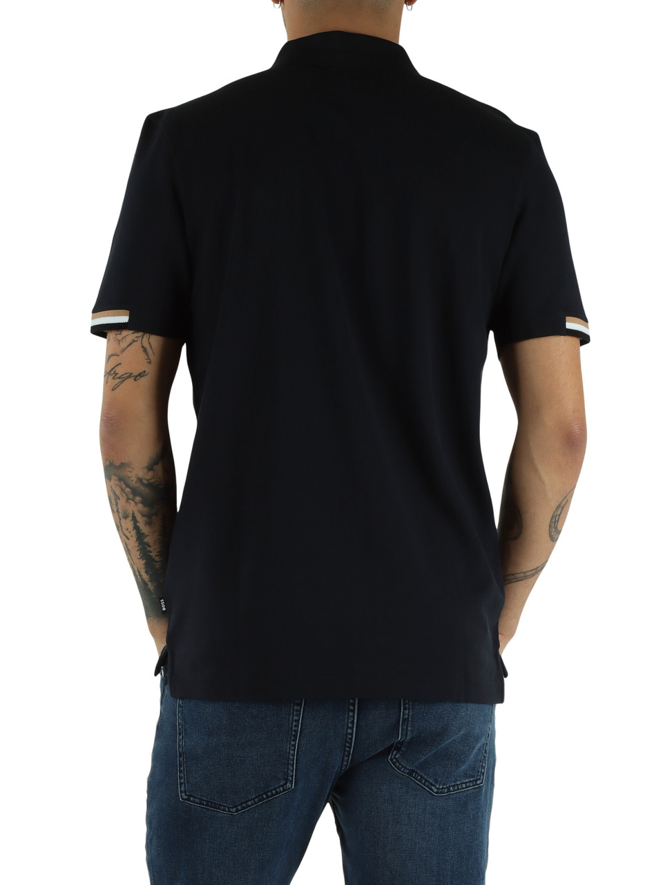 BLU SCURO | Polo in cotone piquet mercerizzato