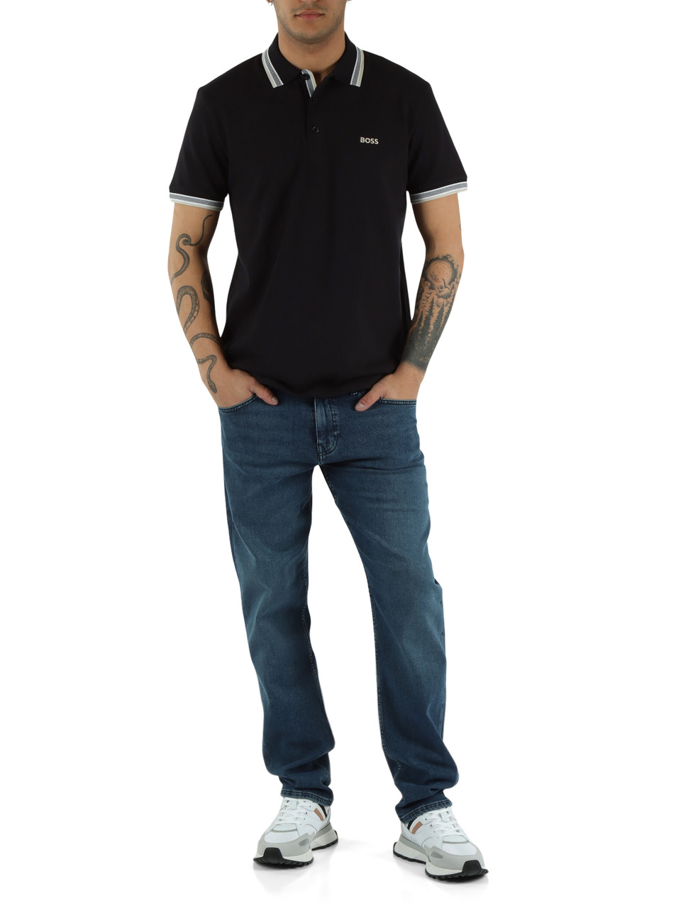 BLU SCURO | Polo regular fit in cotone piquet