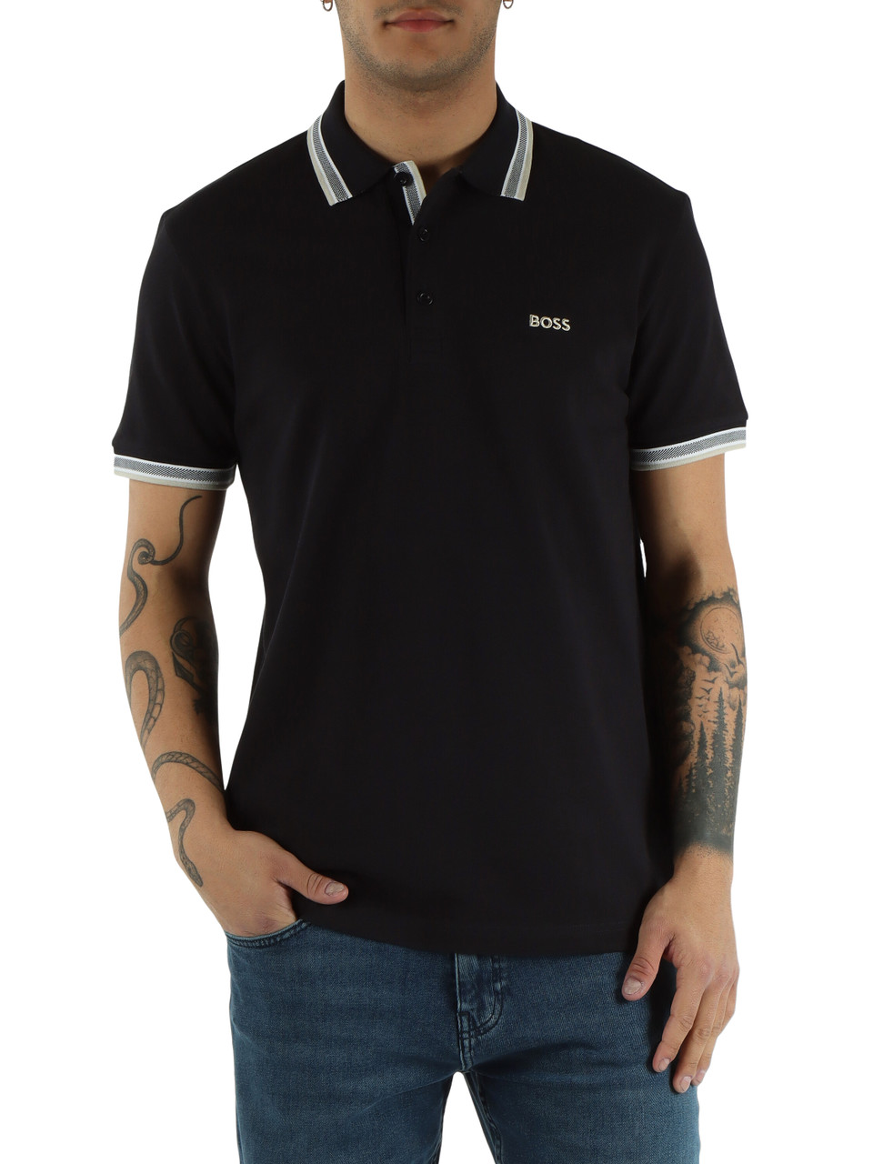 BLU SCURO | Polo regular fit in cotone piquet