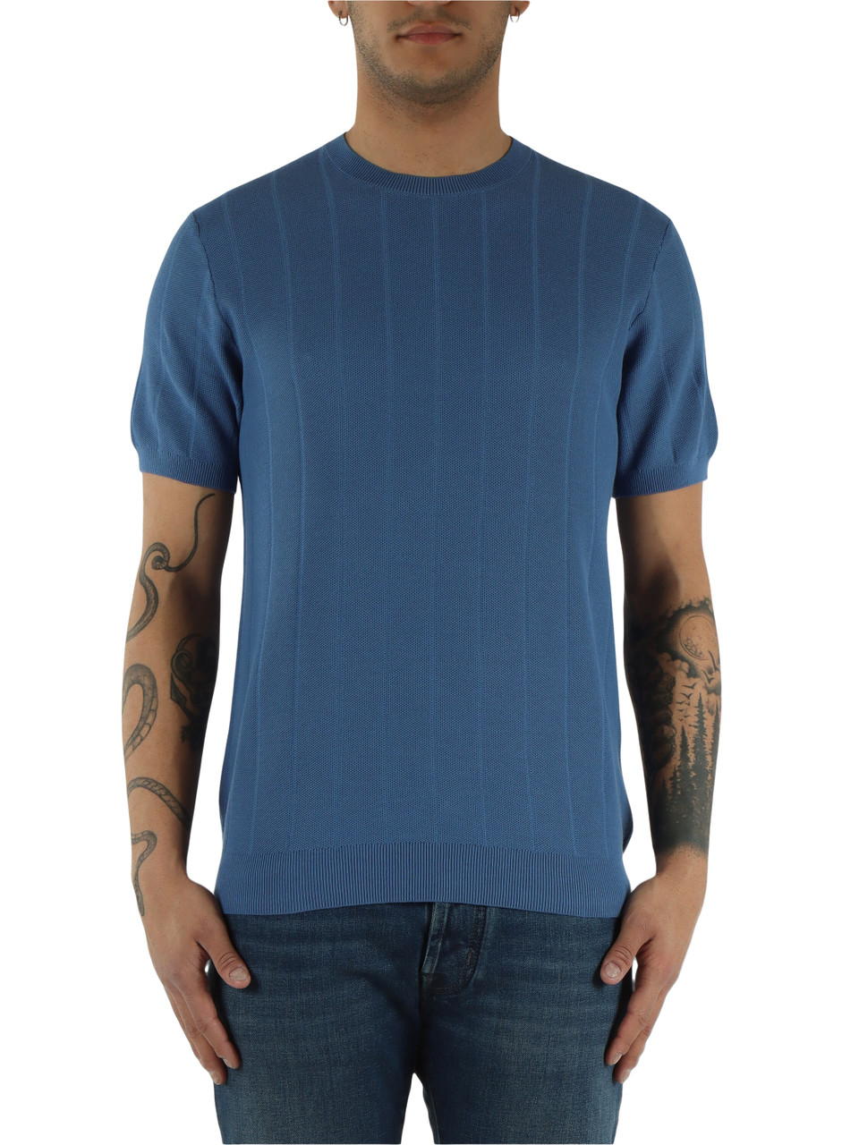 BLU CHIARO | Maglia girocollo a manica corta Fresh Cotton
