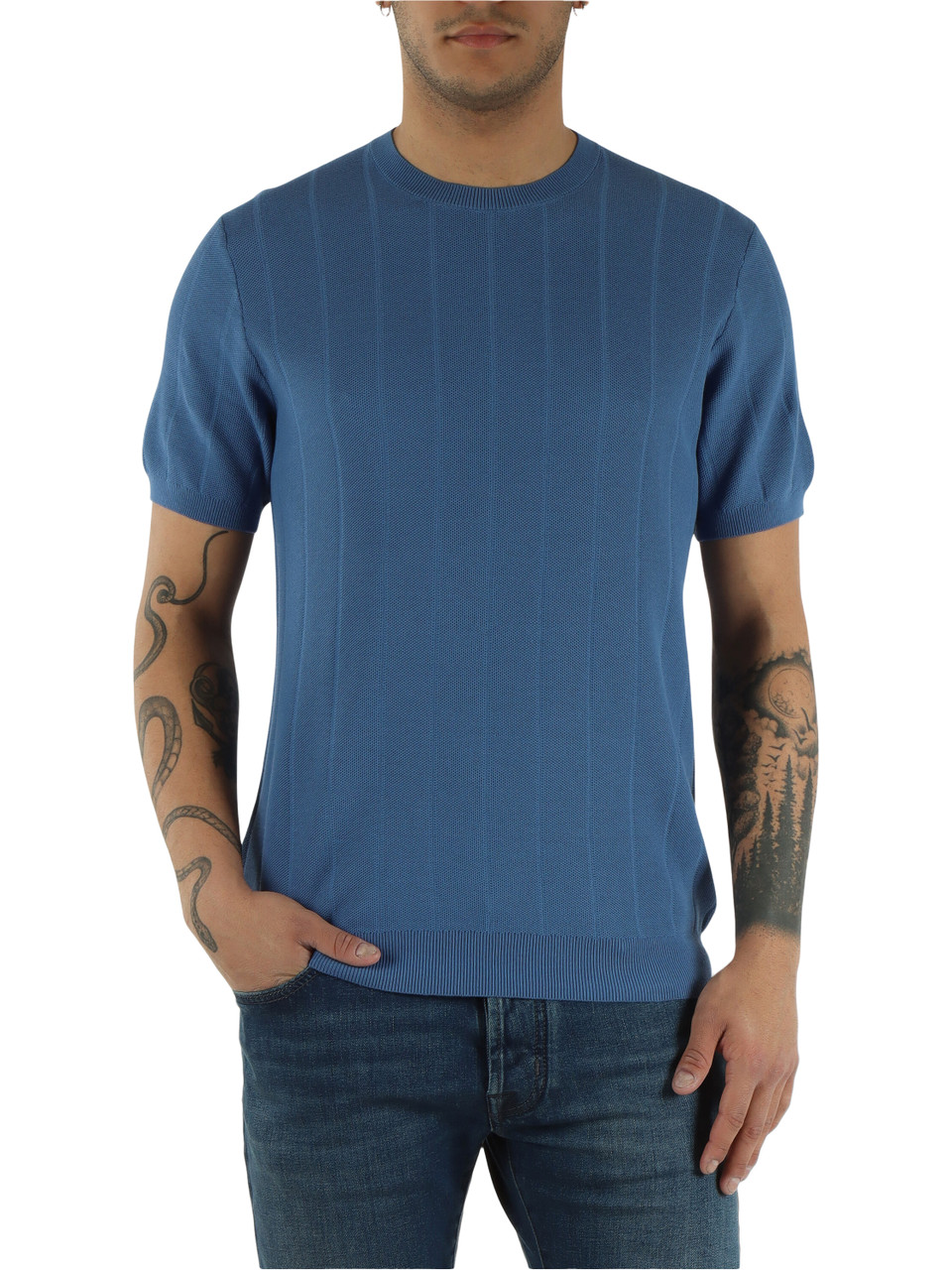 BLU CHIARO | Maglia girocollo a manica corta Fresh Cotton