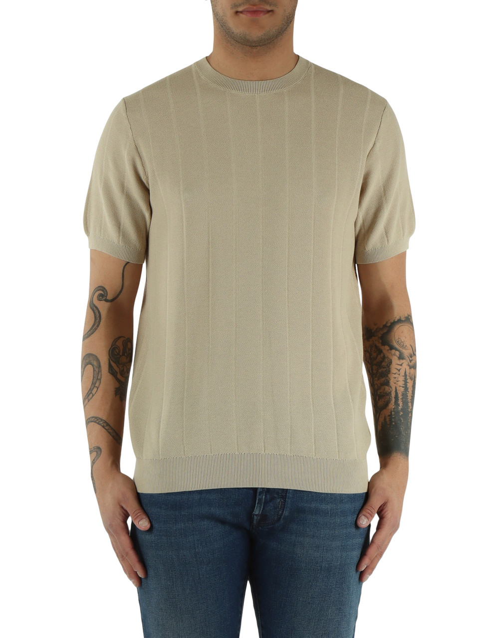 BEIGE | Maglia girocollo a manica corta Fresh Cotton