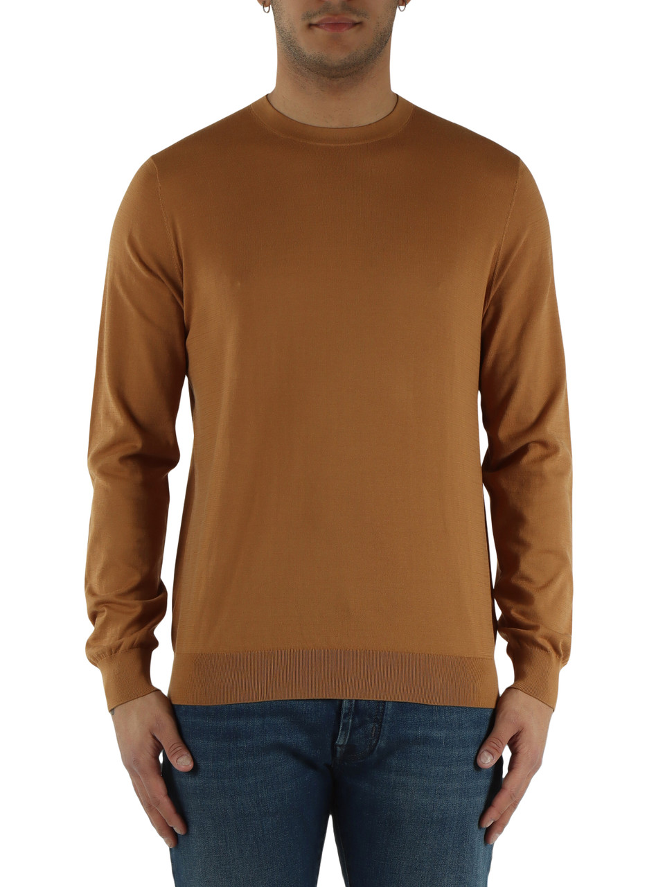 CAMMELLO | Maglia girocollo in cotone ultrafine