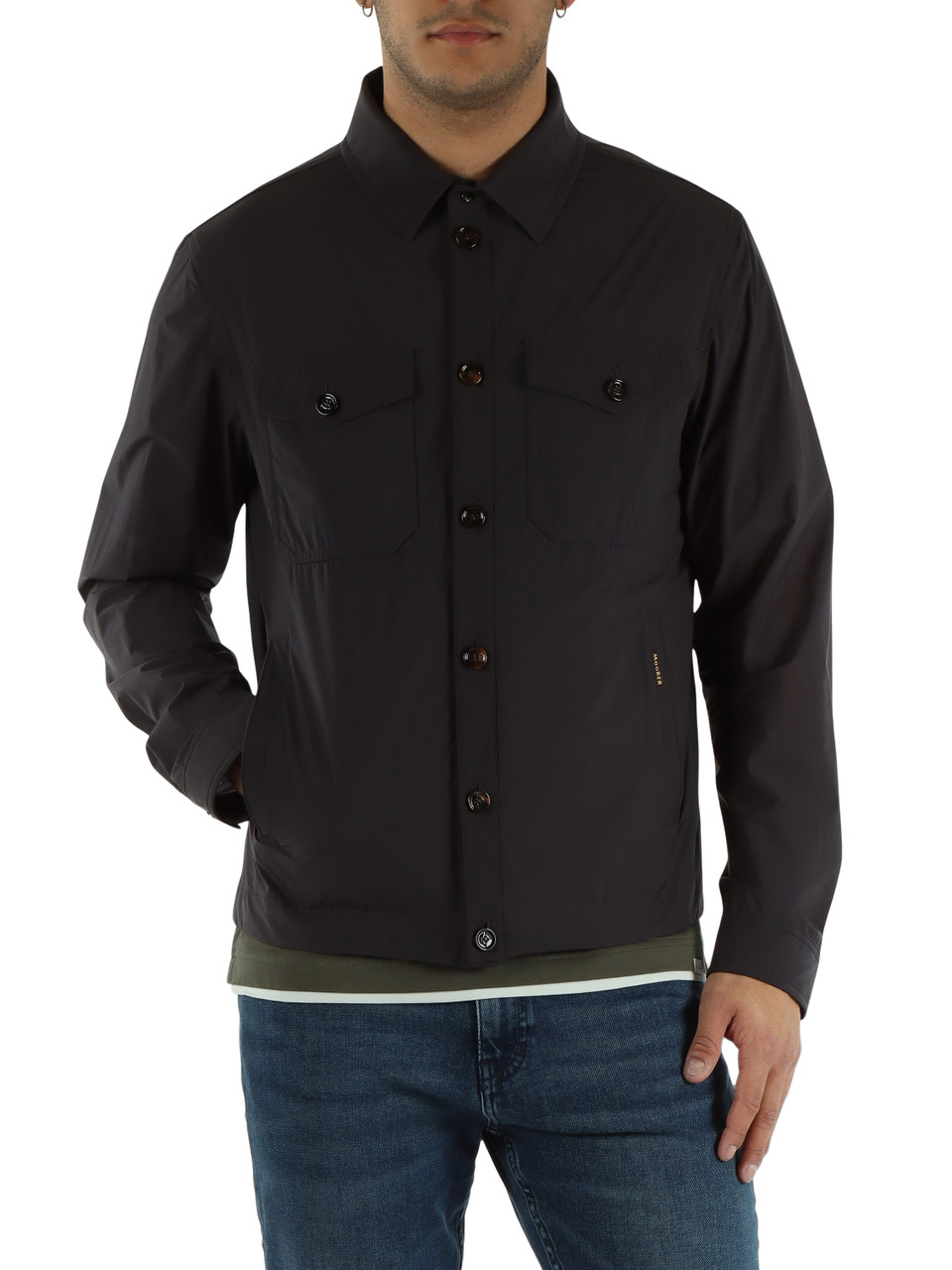 BLU | Overshirt in tessuto bielastico idrorepellente ADE-AC