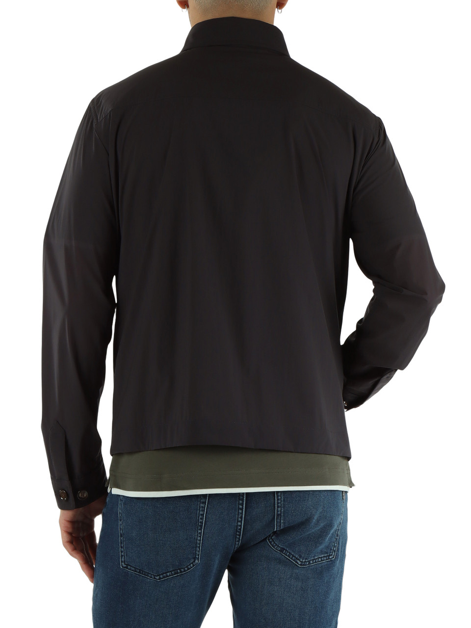 BLU | Overshirt in tessuto bielastico idrorepellente ADE-AC