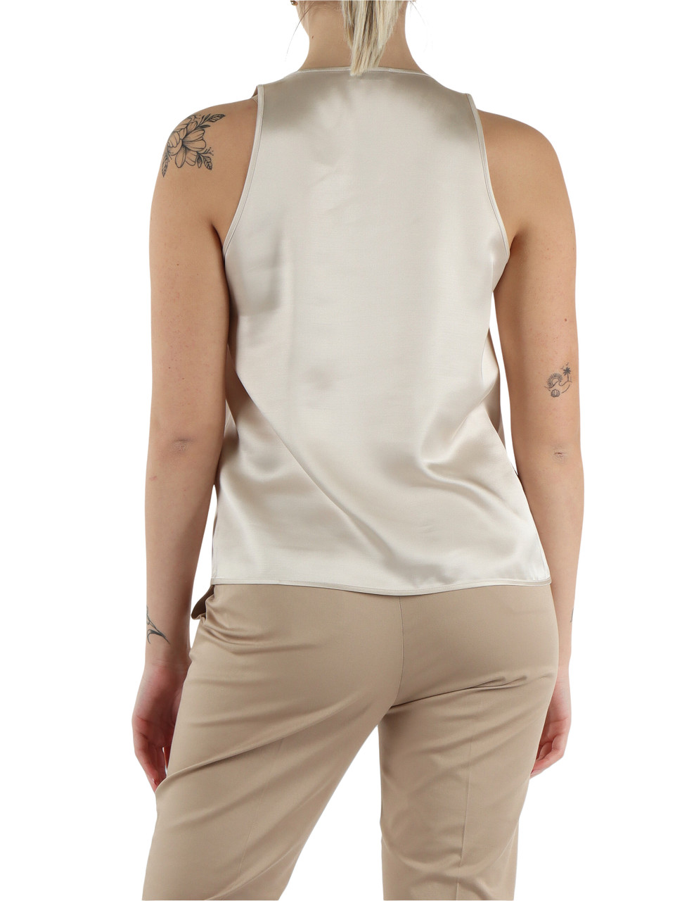 NUDE | Top in satin di viscosa