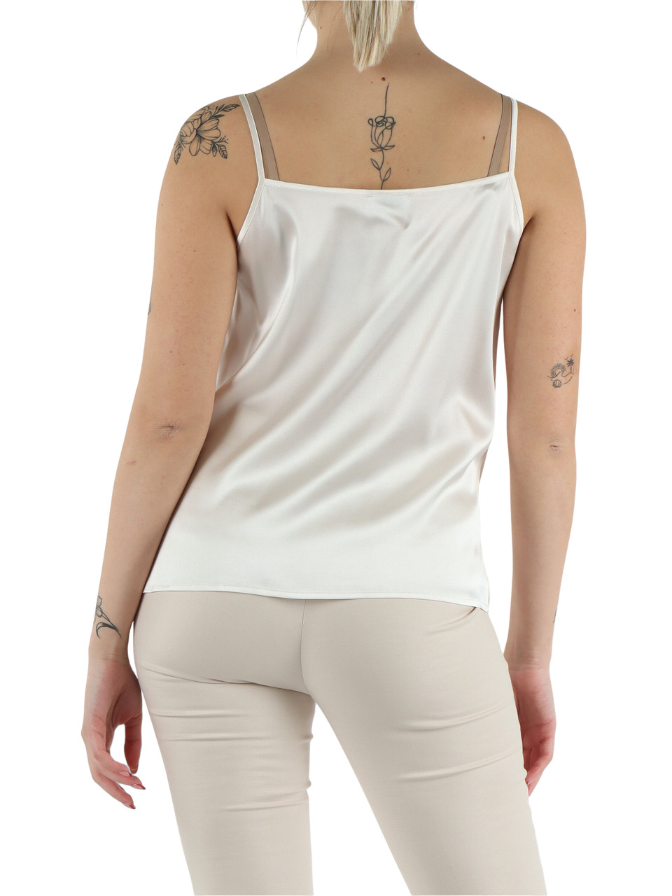PANNA | Top in raso di seta stretch