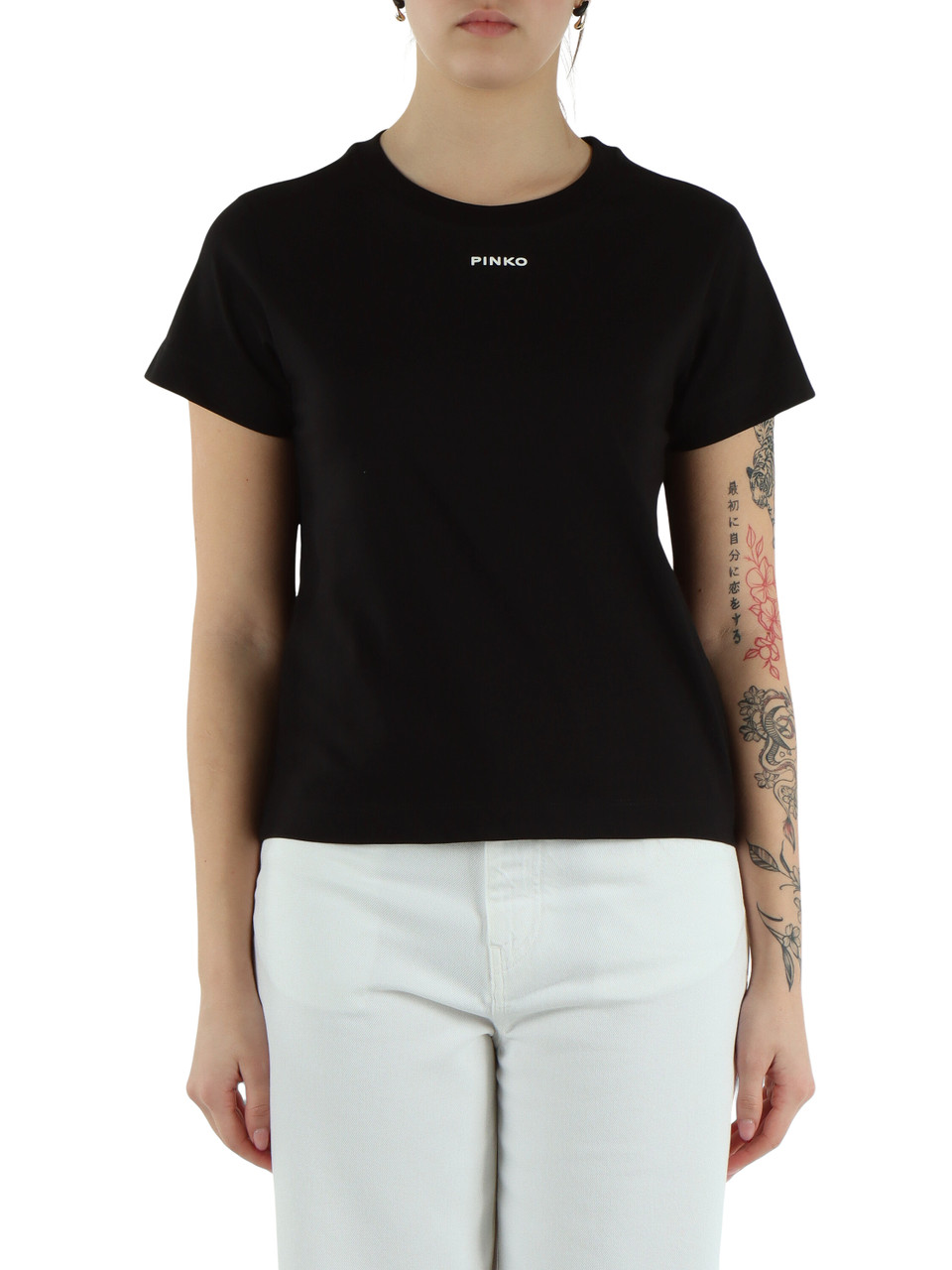 NERO | T-shirt in cotone BASICO con scritta logo