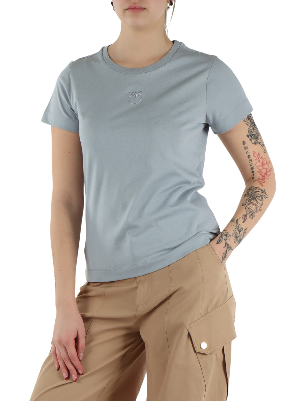 CELESTE | T-shirt in cotone BUSSOLOTTO con ricamo logo