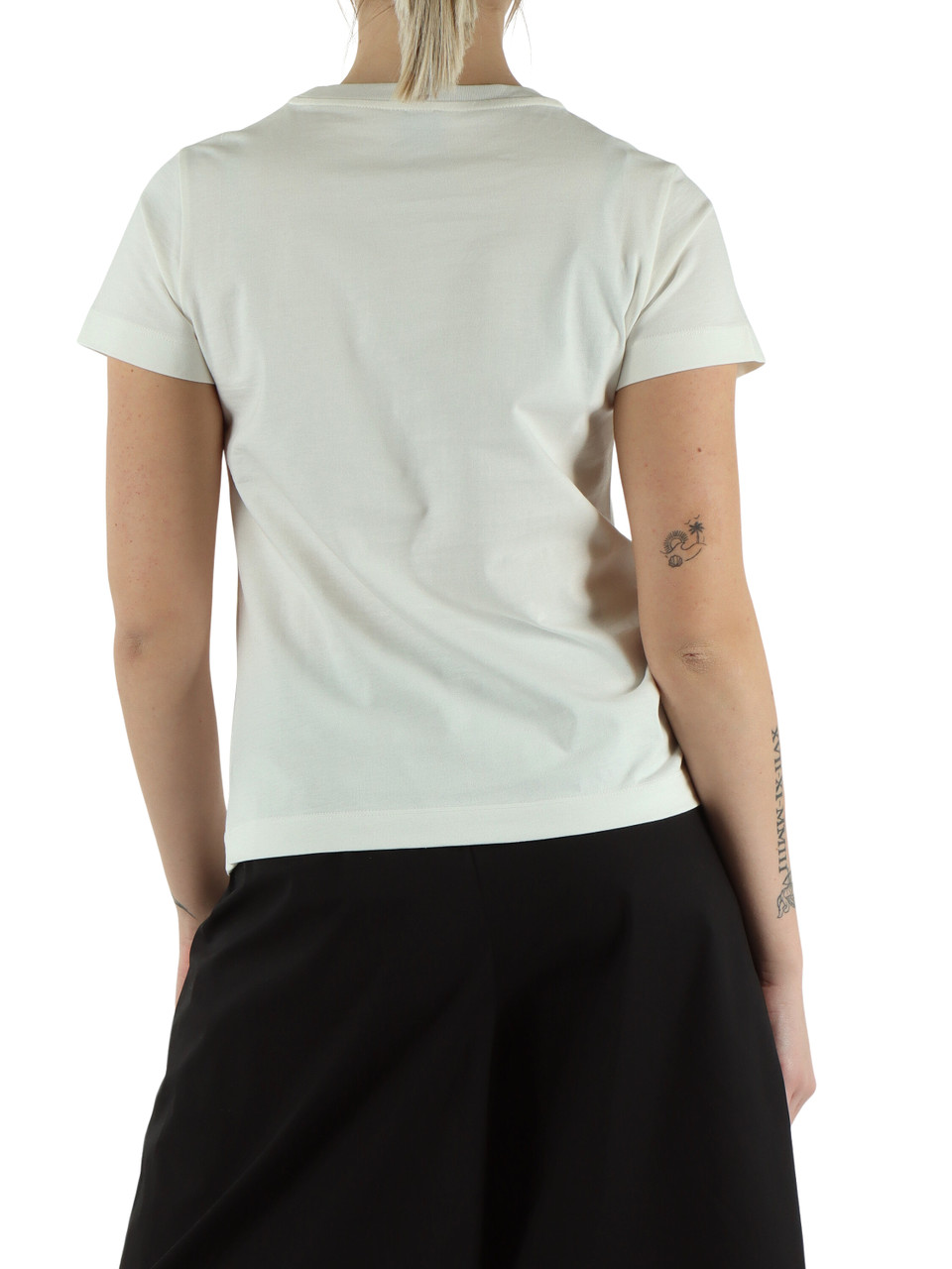 OFF WHITE | T-shirt in cotone BUSSOLOTTO con ricamo logo