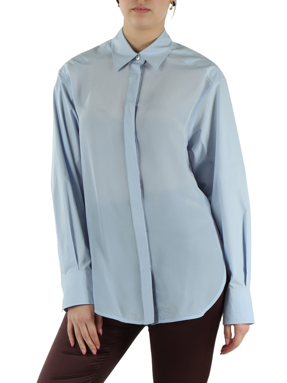AZZURRO | Camicia CASSATA in popeline e crepe