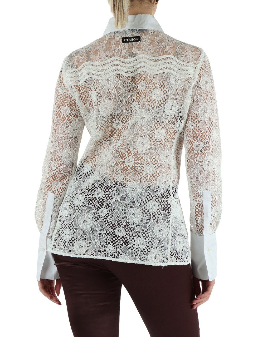 BIANCO | Camicia in pizzo rebrodè COLINE