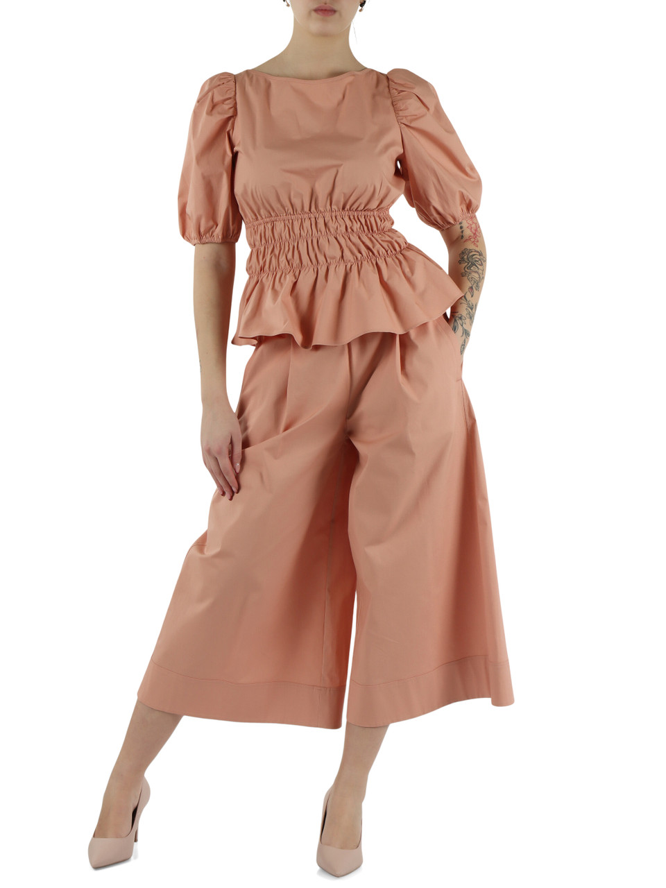 SALMONE | Top in popeline JOANDRA