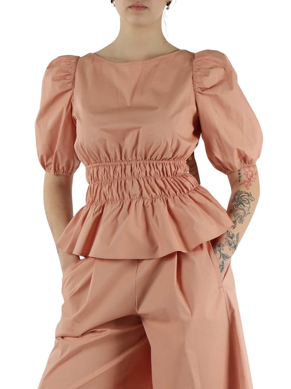 SALMONE | Top in popeline JOANDRA