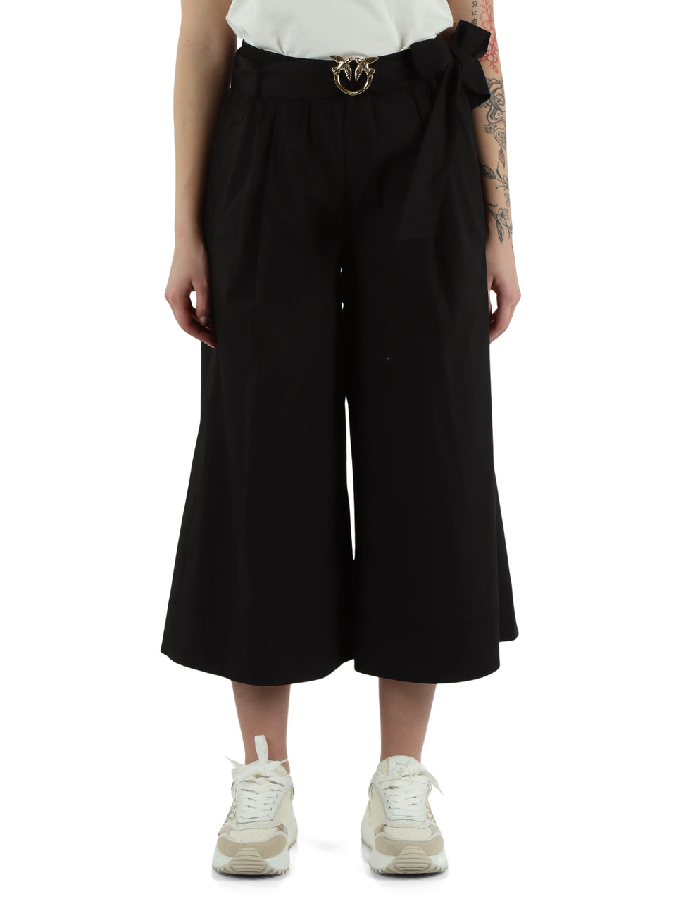 NERO | Pantalone culotte in popeline DOREEN