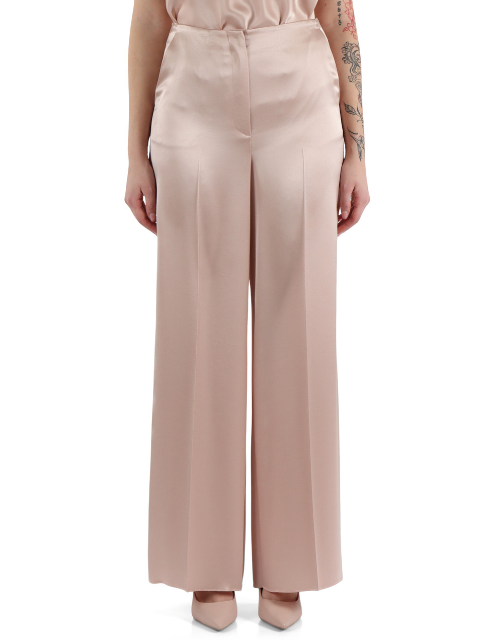 ROSA CHIARO | Pantalone in satin LIMONCELLO