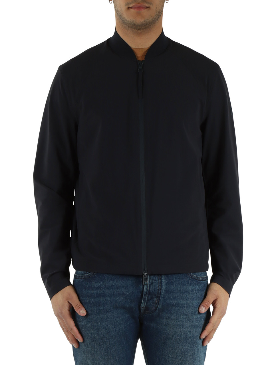 BLU SCURO | Giubbino in tessuto stretch QUARN