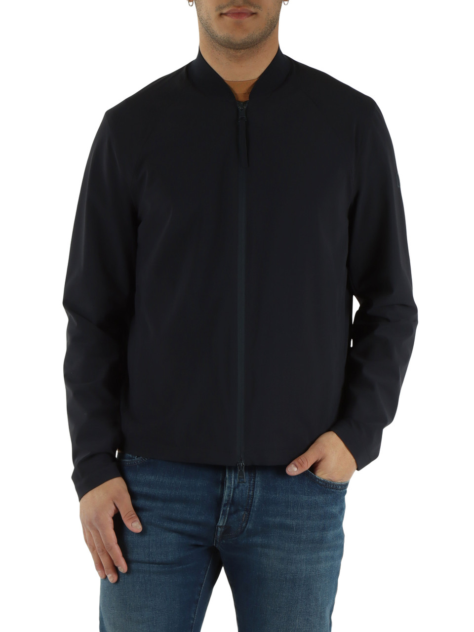 BLU SCURO | Giubbino in tessuto stretch QUARN