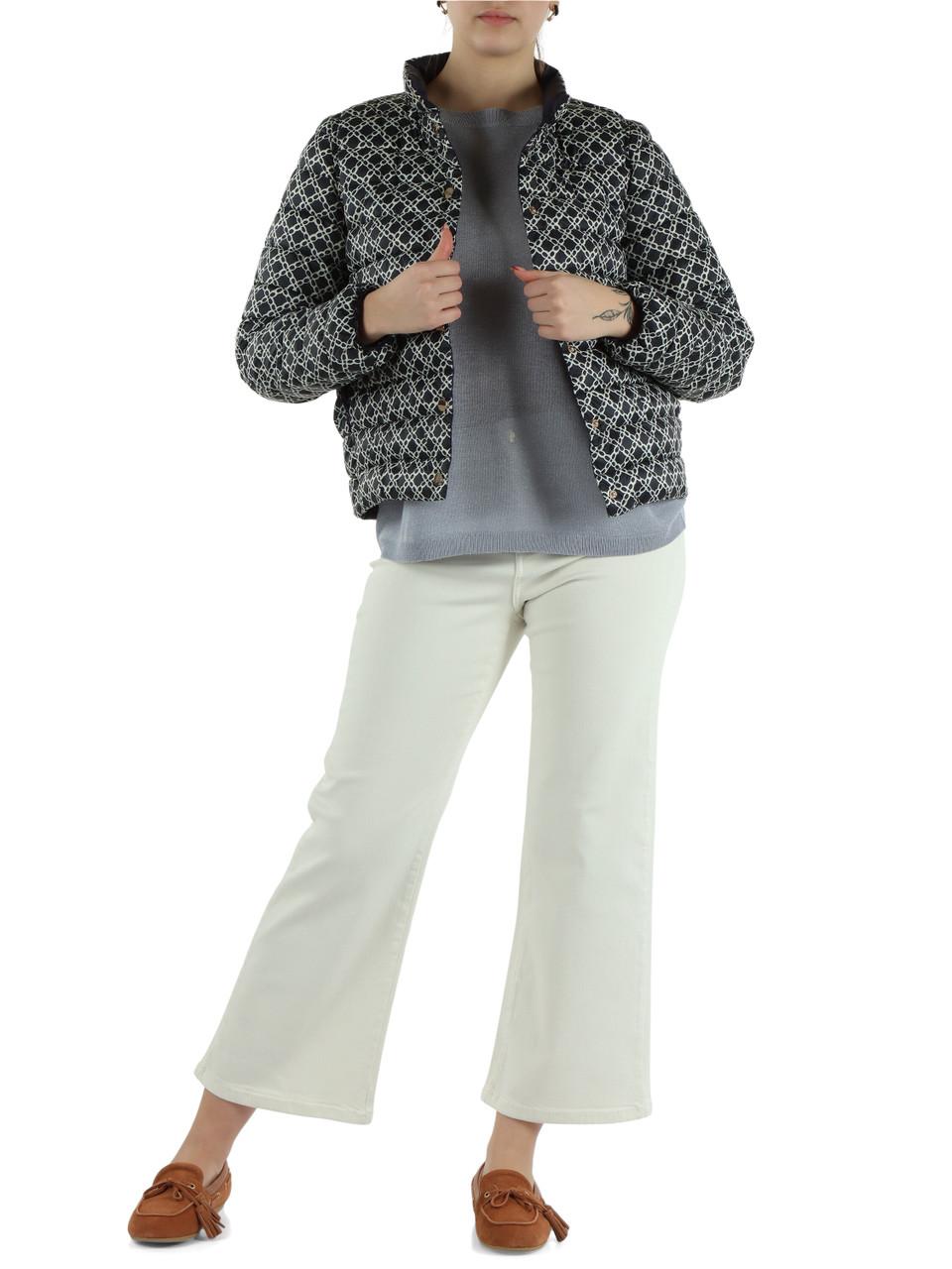 BLU SCURO | Giubbino trapuntato reversibile PATIO