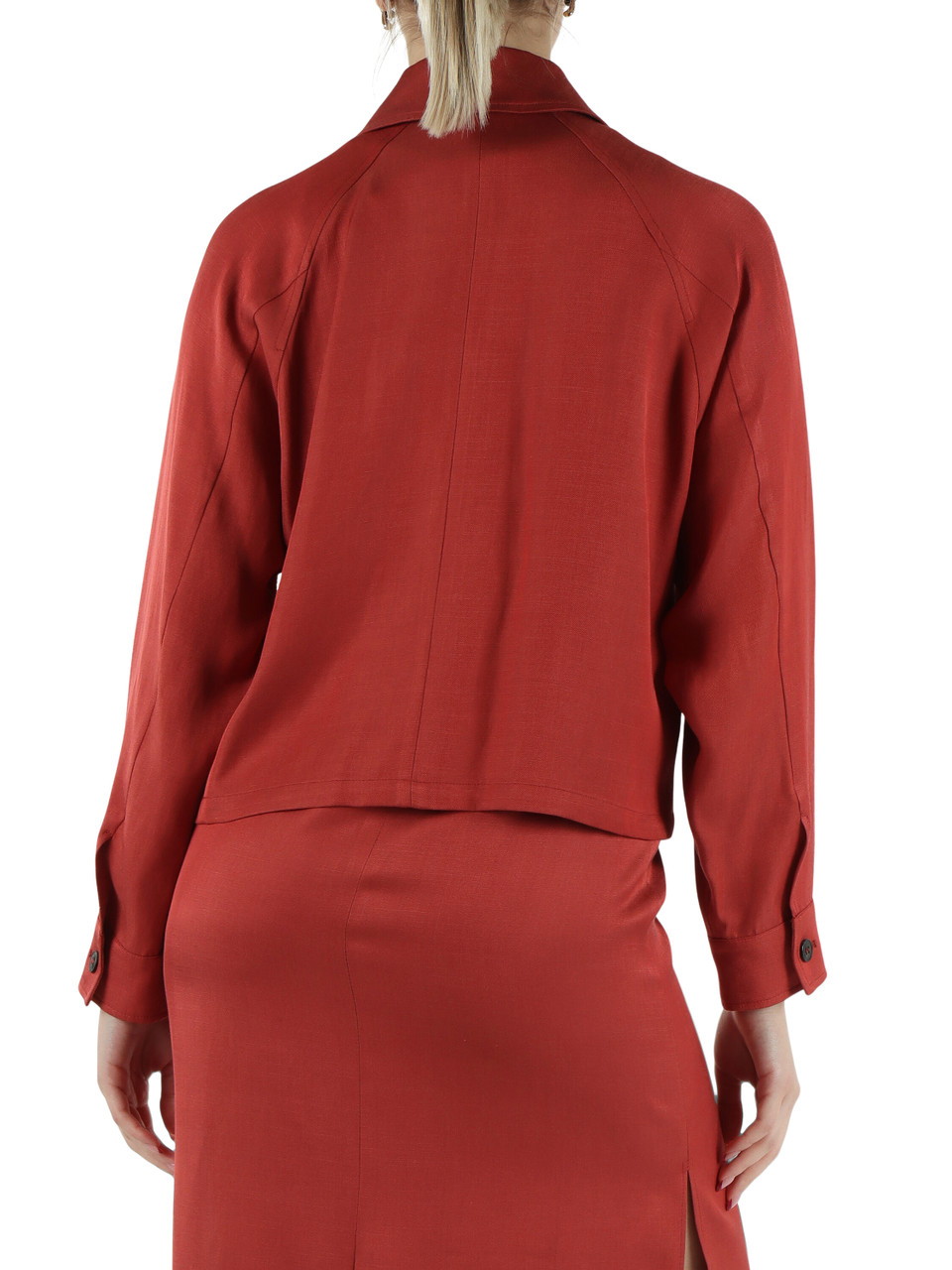 CORALLO | Giacchino in twill di viscosa e lino BAIA1