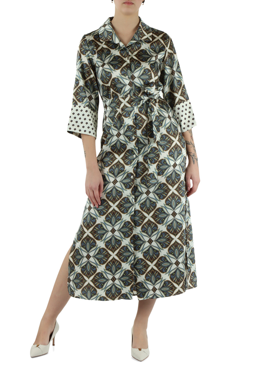 BLU | Abito midi stampato FOLGORE