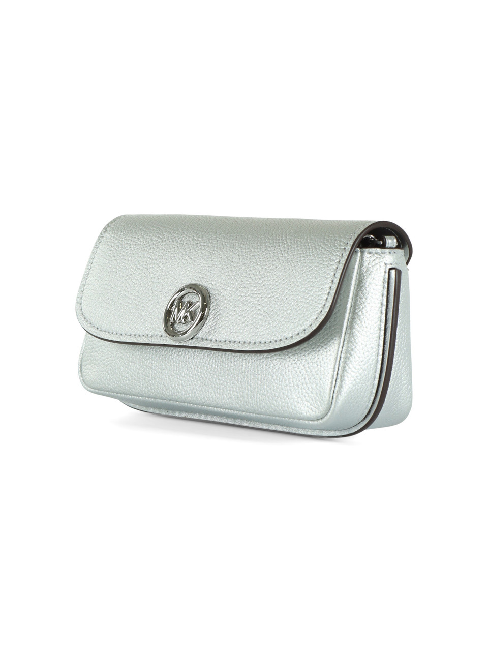 ARGENTO | Borsa a tracolla in pelle laminata NOLITA Small