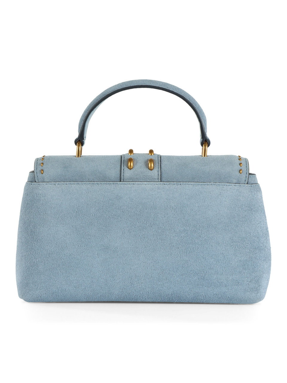 AZURBLAU | TRIBECA Medium Handtasche aus Wildleder