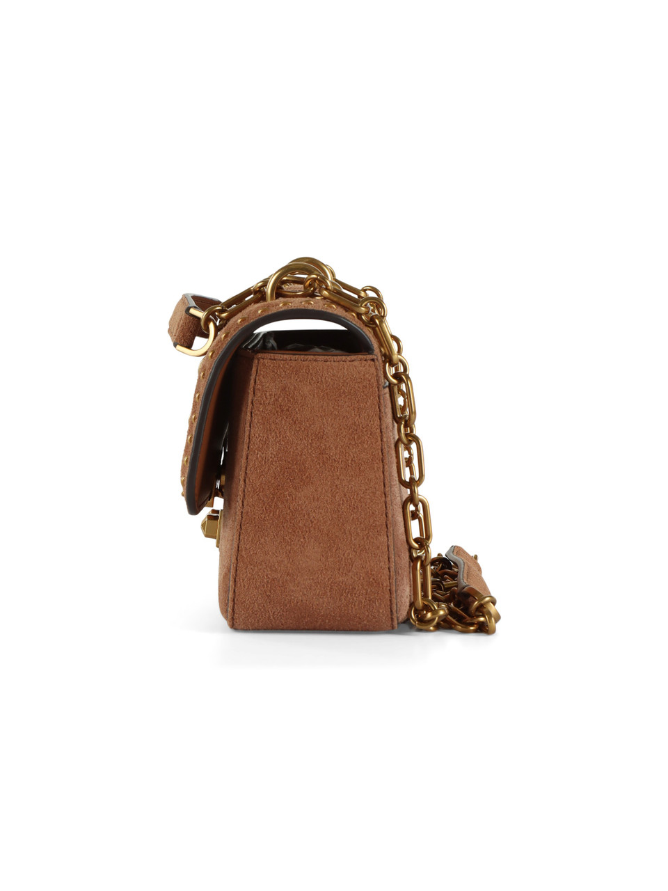HELLBRAUN | Schultertasche aus Wildleder TRIBECA Small